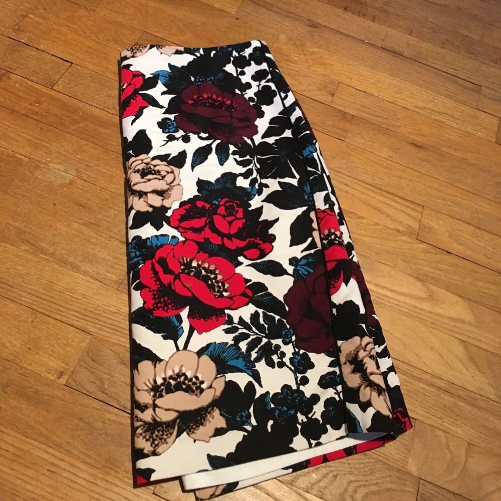 Adrianna Papell Floral Pencil Skirt - Red, Black, Blue, Brown